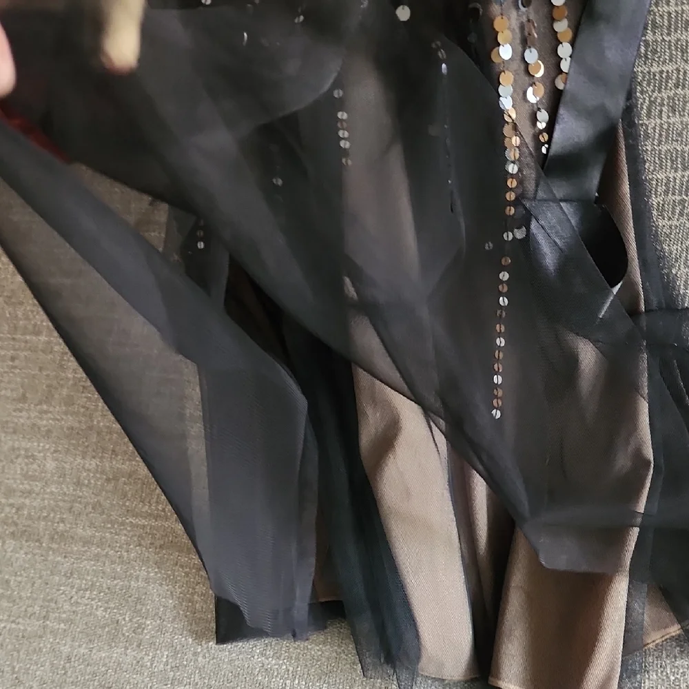 BCBGMaxAzria Strapless Black Sequin Dress Whimsigoth Y2K Indie Sleaze - Picture 9 of 12